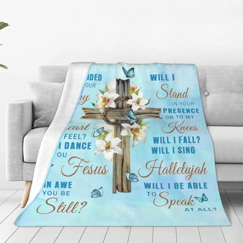 Large SweetFox Christian blanket in 80x60 size – generous coverage for adults
