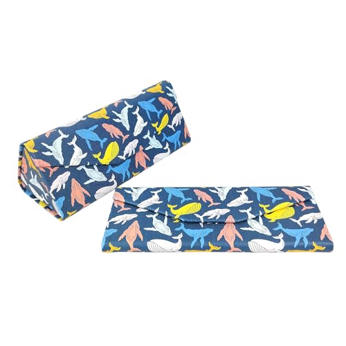 Image of Real Sic Glasses Case for Men and Women - Magnetic Folding Hard Shell Sunglass Holder - Inspired by Adorable Animals