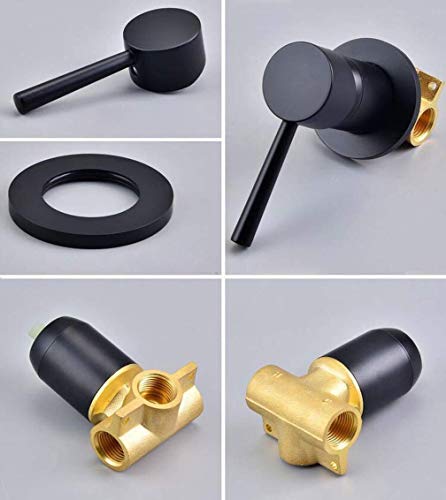 Mitigeur de baignoire en laiton noir robinets douche murale