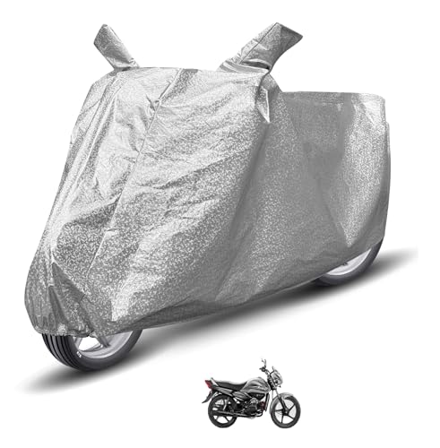 Image of Auto Hub Waterproof Bike Cover Compatible with Hero Splendor NXG Dustproof, UV Protection Two Wheeler Bike Splendor NXG Cover - Metallic Silver