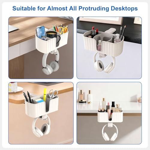 Porte-gobelet pour bureau avec support pour écouteurs et tasse à café