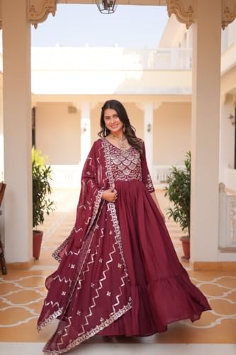 Robe Anarkali indienne 11301 costume de soirée fluide cache-formes