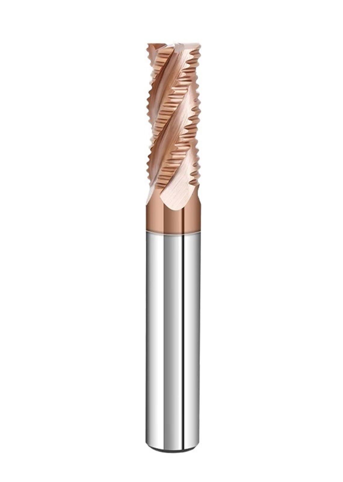 Fraise d'ébauche HRC55 anti-vibration à revêtement Titane pour fraisage intensif de l'aluminium