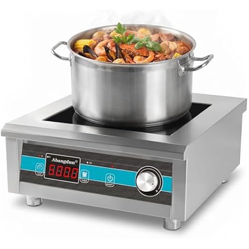 5000W Commercial Induction Cooktop, 220V Countertop Burner