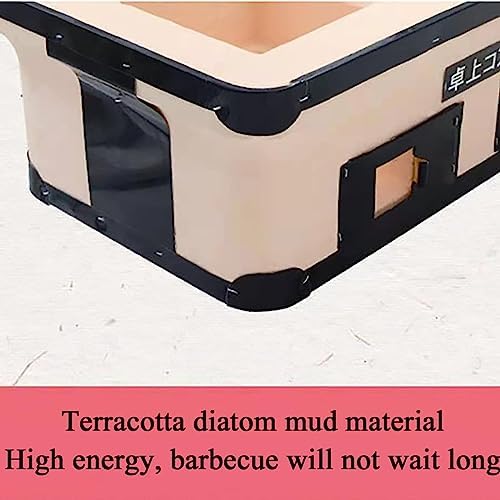 Barbecue da tavolo giapponese | Griglia a carbone fatta a mano in argilla con griglie resistenti alle alte temperature