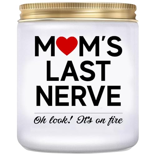 ShinyKT Moms Last Nerve Candle Mothers Day Gifts for Mom from Daughter Son Birthday for Mama Stepmom Mother in Law Mom Gift from Daughter Son Present for Women