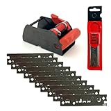 RALI 105 MONOBLOC Profi Handhobel Set mit 10 Ersatzmessern - Einhandhobel ohne...