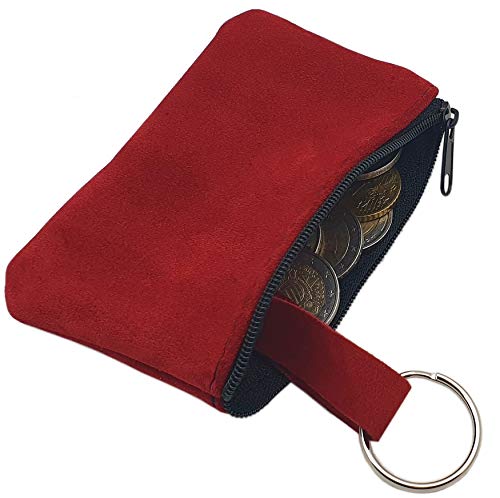 Preisvergleich Produktbild Echt Rindleder Schlüsseltasche 1 Fach (Rot)