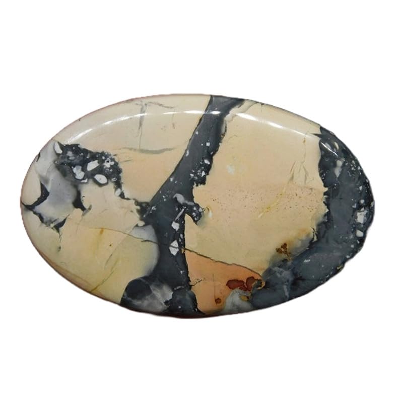 Jaspe maligano ovale 51x31mm sans perçage pour sertissage de pendentif