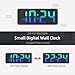 LED Digital Wall Clock with Dynamic RGB Display, Big Digits, Auto-Brightness, 12/24Hr Format, Modern Electric Small Silent Wall Clock for Living Room, Bedroom, Classroom, Farmhouse, Kitchen, Office