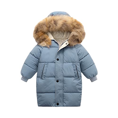 RKSTN Thicken Warm Winter Coats for Kids Down Coat with Fur Hooded Toddler Kid Boys Girls Puffer Jackets Outerwears