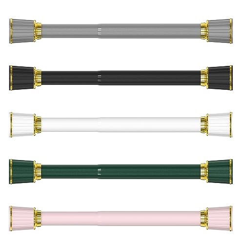 Curtain Rod No Drilling,Room Divider Rod Non-Fall Down,Adjustable Bathroom Stall Tension Pole,For Space Partition,Maximum Extension 195 inches (Color : Green, Size : 145-175inchs)