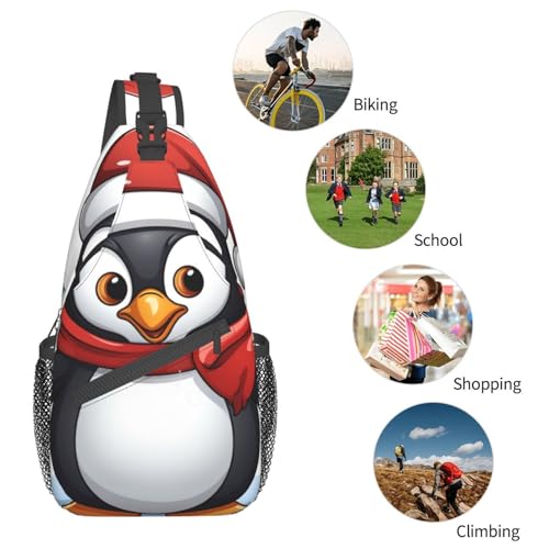 Bolso tipo sling con estampado de pingüino para senderismo miniatura 6