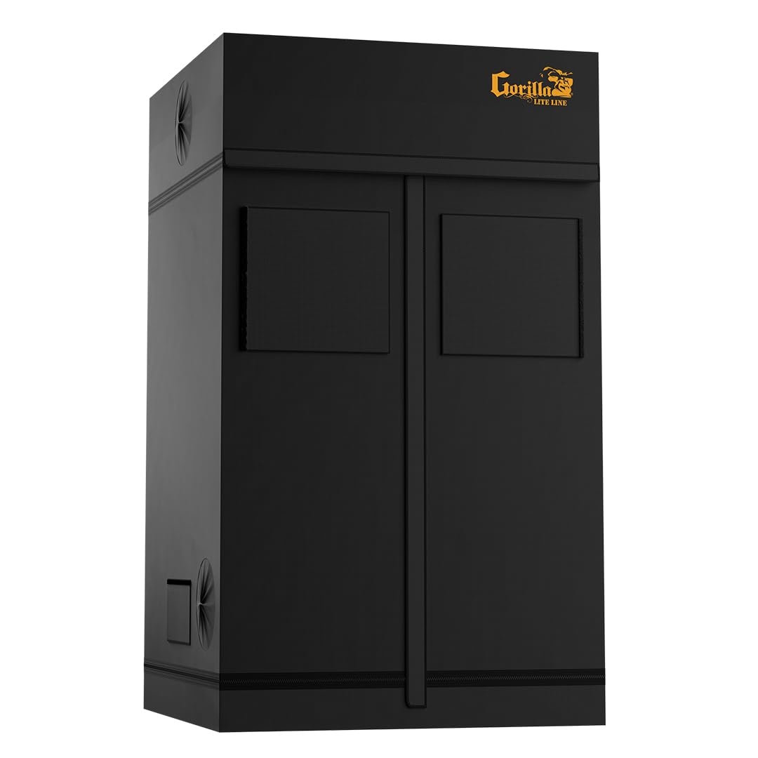 Lite Line 120x120x200cm (4x4), Tallest, Professional Canvas with EZ Clean Diamond Reflective Interior, Strongest Zippers, All-Steel Poles for Growing Indoors, California Company