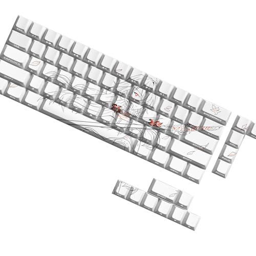Teclas de anime de 74 teclas con impresión lateral y retroiluminación para teclados de 61 y 68