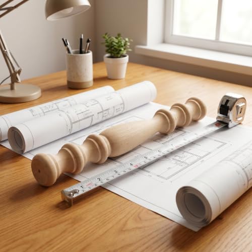 Balaustres de madera sin pintar de 40 cm para columnas de barandilla 6