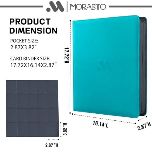 Image of Card Binder 20 Pocket,Trading Card Binder Holds up to 2000 Cards with 50 Sleeves,Zipper Card Holder Album Compatible with TCG Card /Game Cards /Sports Card