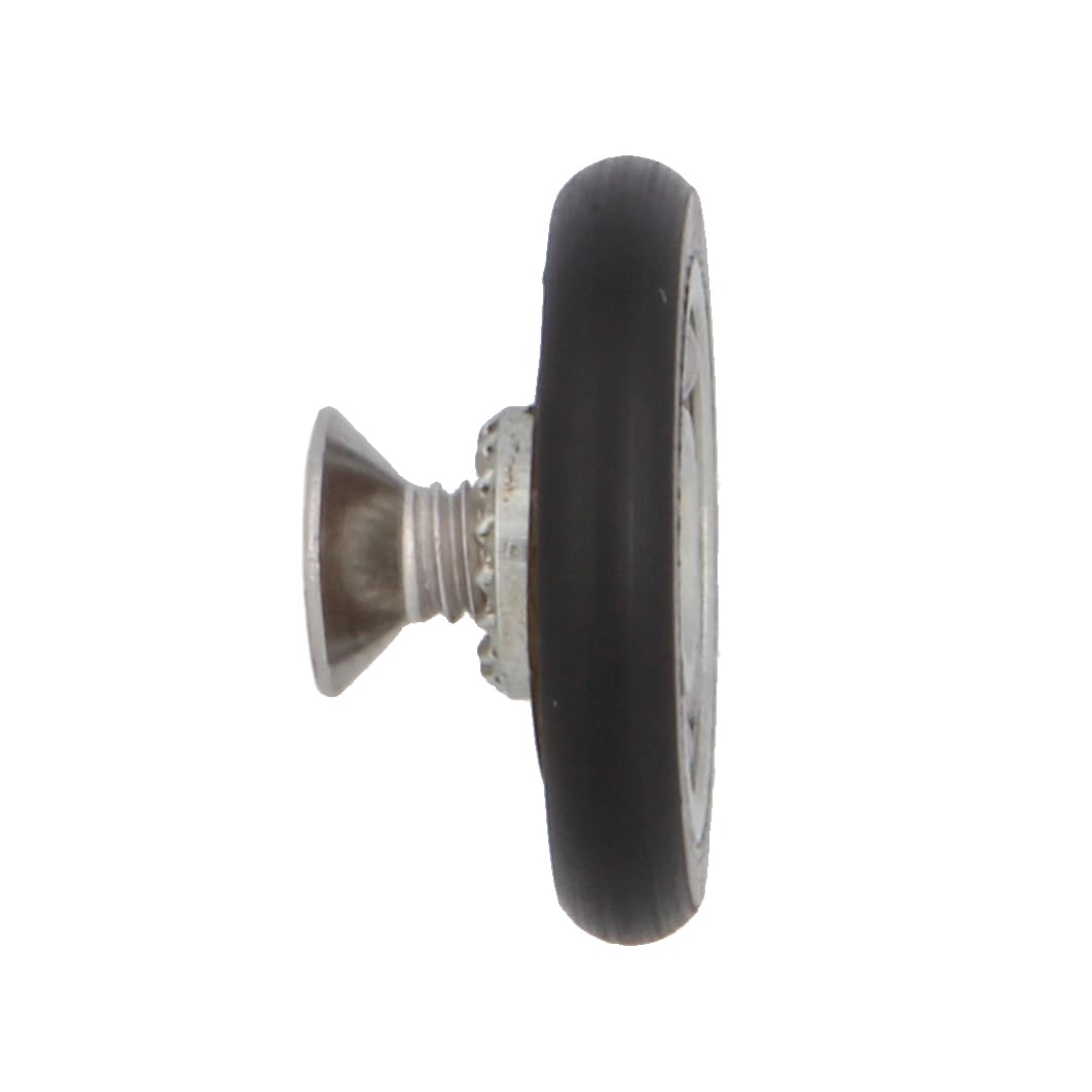 Amig - Cuscinetto Box Doccia | Set di 2 Unità | Ø 20 mm | Cuscinetto Frontale e Vite M4x8 | Per Porta Scorrevole Doccia | Poliammide Nero
