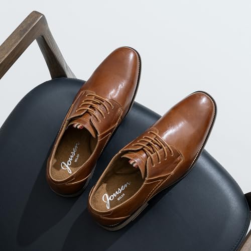Image of Jousen Men's Dress Shoes Leather Oxford Formal Derby Shoes