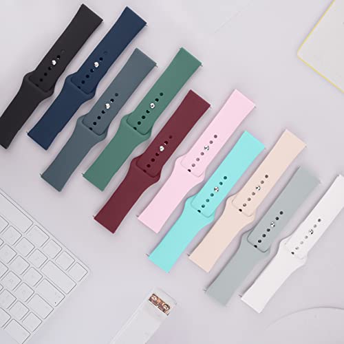 Meliya Bands Compatible With 20Mm Watch Bands, Quick Release Soft Silicone Sport Replacement Strap For Smartwatch With 20Mm Watch Lugs For Women Men thumb #6