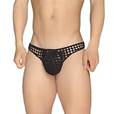 JJLCTHONG mens thong underwear gay sexy for bottom men breathable cool Low-rise briefs G-string M Black