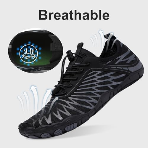 Barefoot Water Shoes for Women Men,Quick Dry Pro Barefoot Shoes with Wide Toe Box Healthy, Unisex Non-Slip Athletic Outdoor Hiking Footwear3