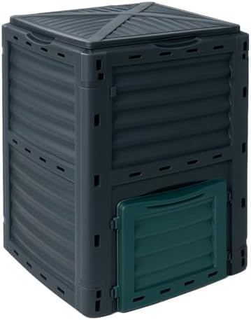 Acomoda Textil – Compostador de Jardín 300L 61×61×83 cm con Tapa ...