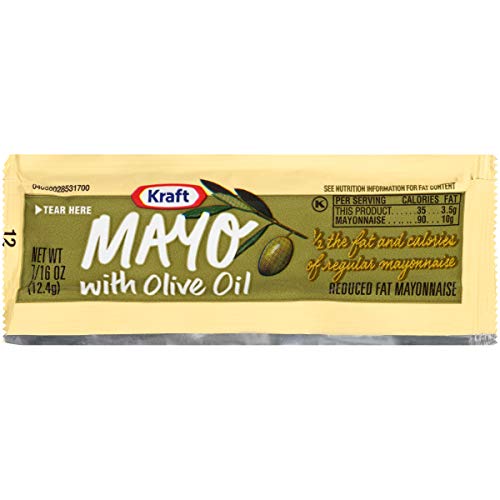 Kraft Mayo with Olive Oil Reduced Fat Mayonnaise Single Serve Packets (200 ct Pack)