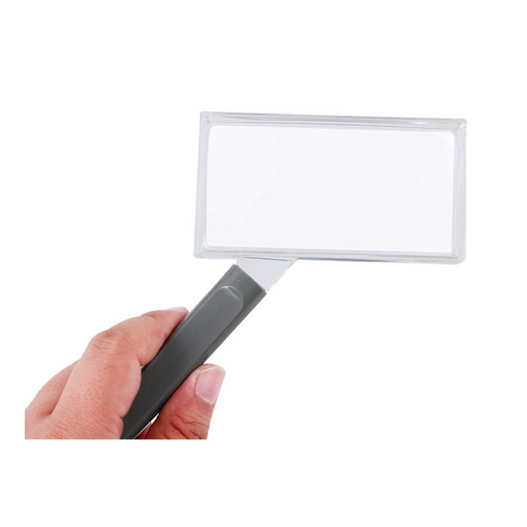 Lenti di ingrandimento Lenti di ingrandimento Lente di ingrandimento 2X Lente di ingrandimento Rettangolare Portatile Lente in Vetro Ottico per la Lettura di gi