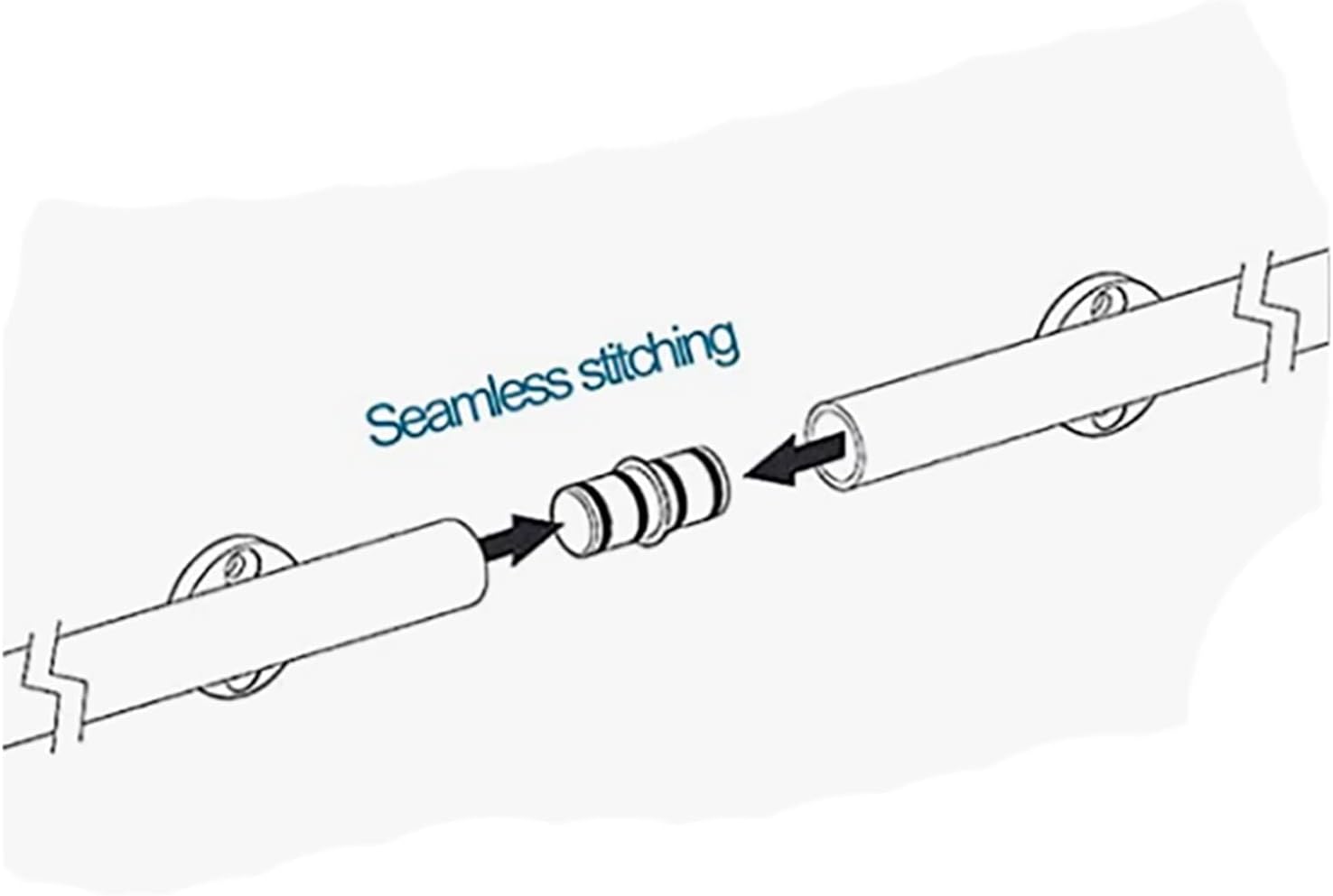 Retractable Rolling Ladder Library Sliding Ladder Hardware Kit，Black Steel Round Tube Complete Set of Hardware for Sliding Ladder Bookshelf Hanging Rail + Extension Rail (No Ladder) (Size :