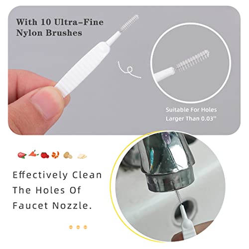 Voyyphixa 5 PCS Stainless Steel 10 Mini Cleaning Brush Bathroom Shower Hair Filter Catcher Drain Cover Kitchen Sink Plug Strainer Hole Cover 4.5" Diameter Large Sink Drain Strainer - Image 4