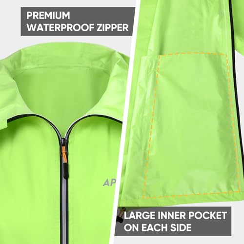 APEXUP Packable Rain Jacket Men