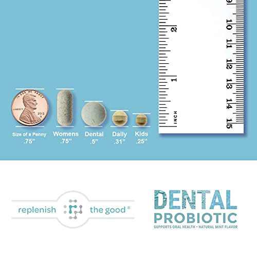 Replenish The Good Dental Probiotic | Vegan Supplements W/Blis K12 & M18 | Boosts Oral Health | Fights Bad Breath (Halitosis), Tooth Decay, Strep Throat | 60 Sugar-Free Chewable Tablets (Mint Flavor) #TOP1