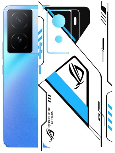 Image of AtOdds - Full Body Back Screen Guard Protector Film - Lamination Wrap Skin Sticker Compatible with IQOO Z7 (5G) | Scratchproof Matte Finish (RogBlue)