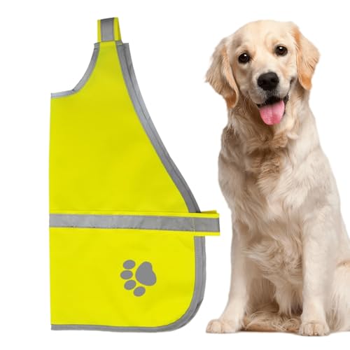 Chaleco Reflectante para Perros,Protector Reflectante Canino - Ajustable Impermeable para Adiestramiento Senderismo Caza Y Servicio Perros Razas Pequeñas Medianas Grandes