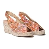 Natürliche Materialien Toni Pons Laila-P Peep Toe Style Wedge Espadrille für Damen aus Leder., multi, 40 EU