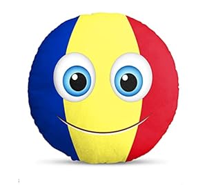 DreamVio Round Shape Velvet Fabric Printed Soft Toy/Smiley/Emoji/Plush/Filled/Emoticons/Icons/Cool Cushions/Pillow, 11x11-inches (Multicolour) Smiley 67
