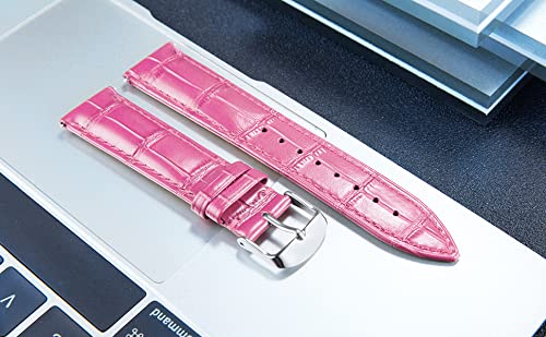 Image of BINLUN Leather Watch Band Genuine Calfskin Replacement Watch Strap Quick Release Crocodile Pattern 10 Colors 13 Sizes for Men Women(10mm,12mm,14mm,16mm,17mm,18mm,19mm,20mm,21mm,22mm,23mm,24mm)