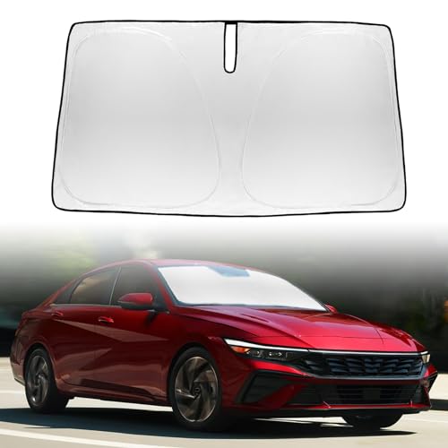 Windshield Sun Shade Car Sunshade for Hyundai 2020-2026 Windshield Cover for 2022 2023 Elantra 240T Reflective Foldable Front Window Sun UV Blocker Ultimate Protection Upgrade Car Interior Accessories