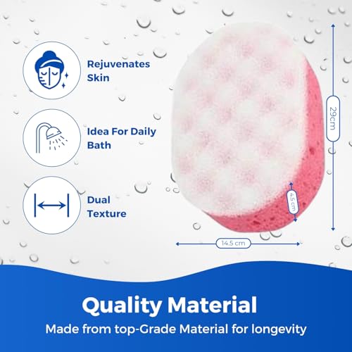 Esponja exfoliante de ducha corporal de doble cara con masaje suave pack de 12 2