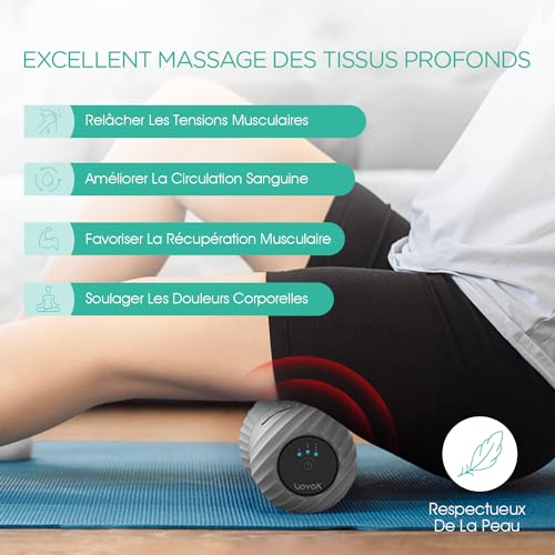 Boule de massage rechargeable 4 modes de vibration en silicone ergonomique - 3