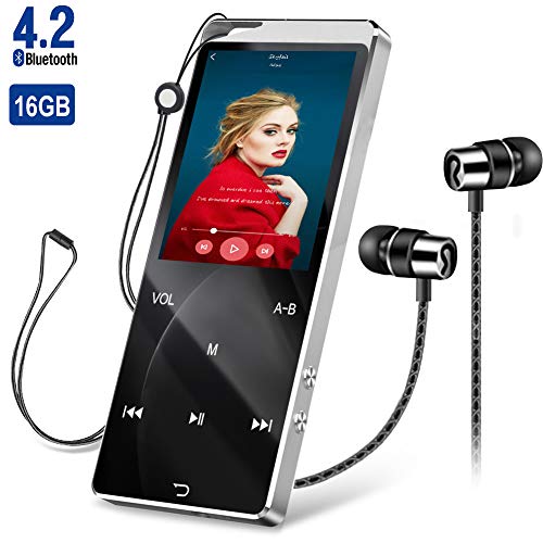 MP3 Player, Hieha Bluetooth 4.2 Lossless Sound Music Player with Ebook FM Radio