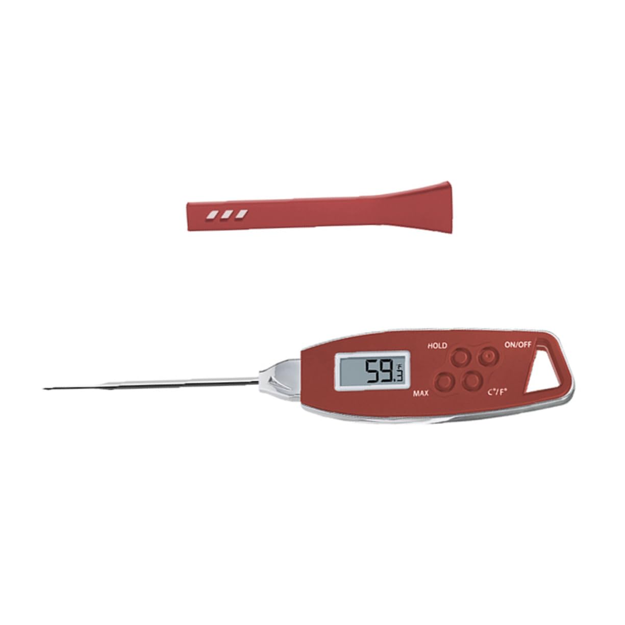 TOPBATHY 2 Piezas termómetro de cocina termómetro digital Termómetro para asar carne termómetro de lectura instantánea termómetro para carne medición de temperatura termometro de agua rojo
