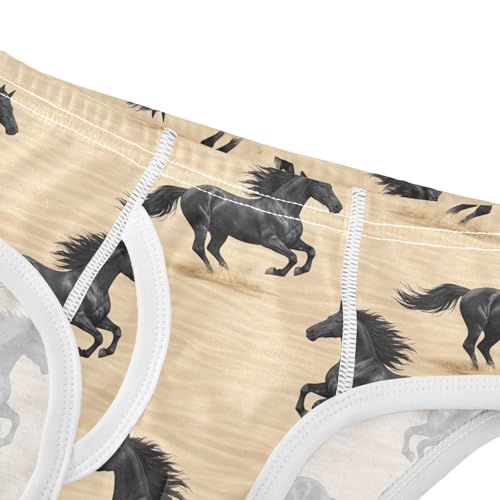 ODAWA Black Horses Kid Underwear Boy, 2T Boy Underwear4