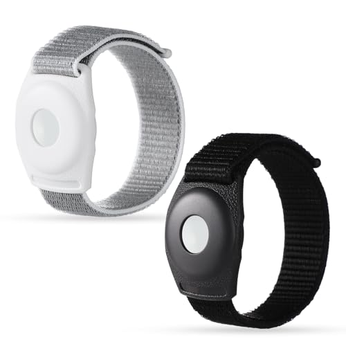 NQEUEPN 2uds Soportes para Medallón Crucero Princesa, Pulsera Ajustable para Medallón de Princesa con Correa Adhesiva Mágica Correa Protectora Nailon Accesorios para Hombres Mujeres (Gris, Negro)