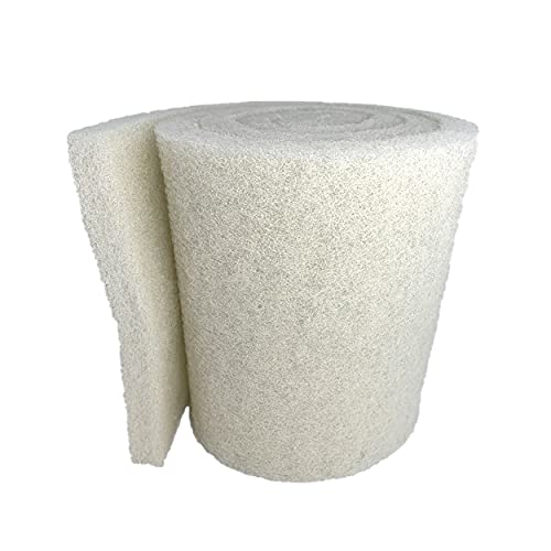 Aquatic Experts Classic Koi Pond Filter Pad FINE - White Bulk Roll Pond Filter Media, Ultra-Durable Fish Pond Filter Material USA (12 inches by 12 FEET by 3/4 to 1 Inch)
