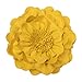 JWH 3D Flower Throw Pillow Covers Round Shaped Pillow Cases Yellow Cushion Decorative Soft Velvet Pillowcase for Bed Living Room Sofa Couch 14 Inch Gold