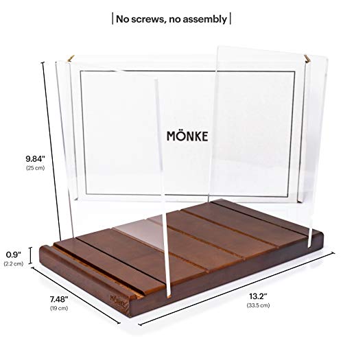 image for MÖNKE Premium Vinyl Record Stand - a Mid-Century Style Record Holder 