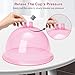 Buttock Vacuum Therapy Cups, 1800ml Butt Shape Suction Cups with Y Type Tube, Vacuum Cupping Machine Accessories for Butt Lift (Pink 1 Pair)
