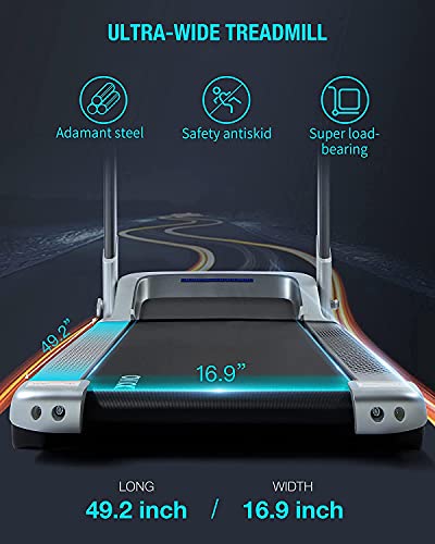 OVICX Q2S Folding Portable Treadmill Compact Walking Running Machine for Home Gym Workout Electric Foldable Treadmills… - Image 3